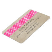 Rustikale Quatrefolie Speichern Sie das Datumsfens Magnet (Linke Seite)