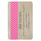 Rustikale Quatrefolie Speichern Sie das Datumsfens Magnet (Vertikal)