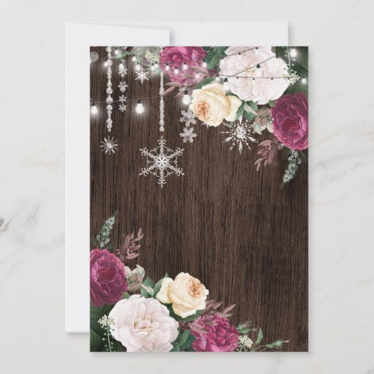 Rustikale Quinceanera Einladung (Rückseite)