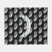 Rustikale Raccoon Folk Art Pattern Fleece (Vorderseite (Horizontal))