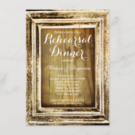 Rustikale Rahmen Barn Wood Probe Abendessen Einlad Einladung