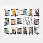 Rustikale Rahmen Schwarz/Weiß Liebe Ya Opa ID1015 Fleecedecke (Vorderseite (Horizontal))