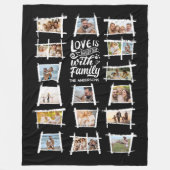 Rustikale Rahmen weiß/schwarz FotoCollage ID1015 Fleecedecke (Vorderseite)