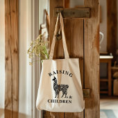 Rustikale Raising Llamas Silhouette Bauern Market Tragetasche