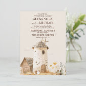 Rustikale Ranch Farm Barn Wedding Einladung (Stehend Vorderseite)