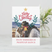 Rustikale Ranch Farm Weihnachtskarte (Stehend Vorderseite)
