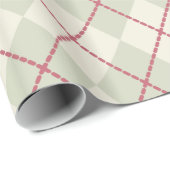 Rustikale Raute Weihnachtswrapping Paper Geschenkpapier (Rolleneckpunkt)