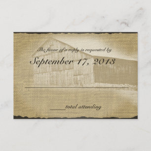 Rustikale Reaktion auf Hochzeiten RSVP Karte
