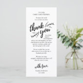 Rustikale Reben, Abendessen Einstellung dank Karte (Stehend Vorderseite)