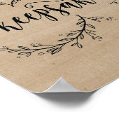 Rustikale Reben bitte unterschreiben Sie unser Kee Poster (Ecke)