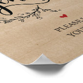 Rustikale Reben Hochzeitsbadezimmer - Herren - Zei Poster (Ecke)