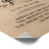 Rustikale Reben: Hochzeitsspende oder Beitragszeic Poster (Ecke)