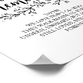 Rustikale Reben In Loving Memory Poster (Ecke)