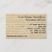 Rustikale Rechtsanwaltskarte 1860er Jahre Rechtspa Visitenkarte (Vorderseite)