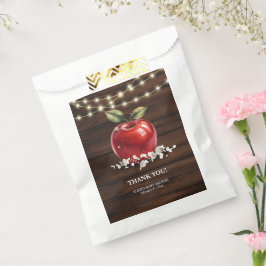 Rustikale Red Apple Floral Baby Dusche Geschenktütchen
