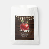 Rustikale Red Apple Floral Baby Dusche Geschenktütchen (Vorderseite)