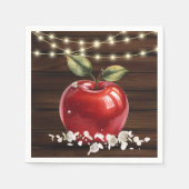 Rustikale Red Apple Floral Baby Dusche Serviette (Vorderseite)