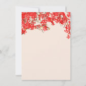 Rustikale Red Berries Berry Tree Branches Wedding Einladung (Rückseite)