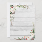 Rustikale Red Bird Holly Woliday Party Einladung (Rückseite)