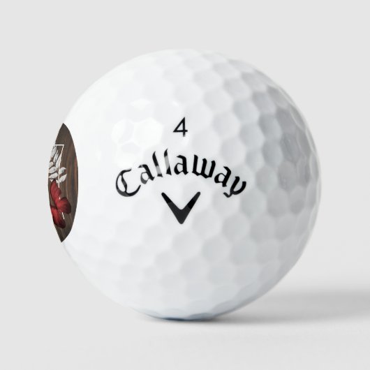 Rustikale Red Butterfly Golf Balls Golfball (Logo)