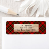 Rustikale Red Kariert Holiday Address Labels (Insitu)