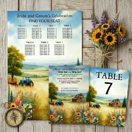 Rustikale Redneck Landschaft Hochzeit Einladung