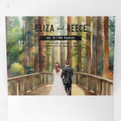 Rustikale Redwood Forest Wedding Dreifach Gefaltete Einladung (Innen Erste Seite)