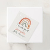 Rustikale Regenbogenbaby-Dusche Danke Geschenkanhänger (Beispiel)