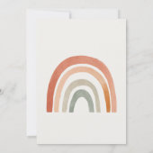 Rustikale Regenbogenbrause minimalistisch einladen Einladung (Rückseite)