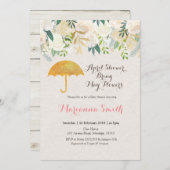 Rustikale Regenschirm-April-Dusche Bring kann Einladung (Vorne/Hinten)