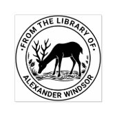 Rustikale Rehe Trinkwasserbibliothek Buchname Permastempel (Design)