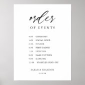 Rustikale Reihenfolge der Veranstaltungen Hochzeit Poster (Vorne)