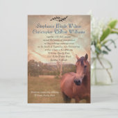 Rustikale Reiterhochzeits-Einladung - Einladung (Stehend Vorderseite)