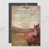 Rustikale Reiterhochzeits-Einladung - Einladung (Vorne/Hinten)