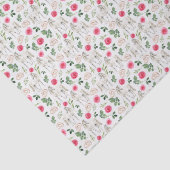 Rustikale Reitsportliche Florale Rosa Seidenpapier (Detail)