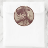 Rustikale Relikte Runder Aufkleber (Tasche)