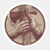 Rustikale Relikte Runder Aufkleber (Vorderseite)