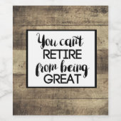 Rustikale Rente Weinetikett (Einzelnes Label)