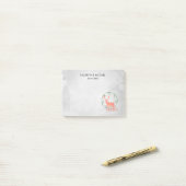 Rustikale Rentier Boho Wasserfarbenhochzeit Post-it Klebezettel (Auf Schreibtisch)