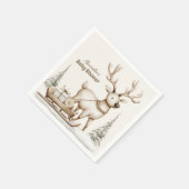 Rustikale Rentier Winter Baby Dusche Serviette (Ecke)