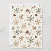 Rustikale Rentiere feiern Festtag Einladung (Rückseite)