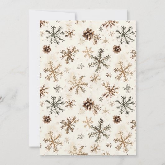 Rustikale Rentiere feiern Festtag Einladung (Rückseite)