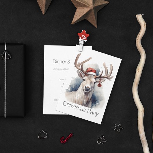 Rustikale Rentierweihnacht, Brauch Einladung