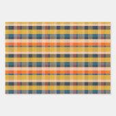 Rustikale Retro Moderne Kariert- & Streifenmuster Geschenkpapier Set (Vorderseite)