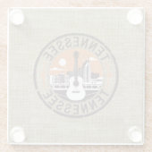 Rustikale Retro Tennessee Briefmarke Glasuntersetzer (Rückseite)