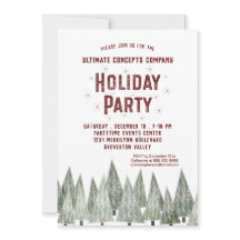 Rustikale Retro Trees Company Holiday Party