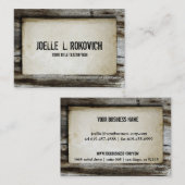 Rustikale Retro Vintage hölzerne Planke Visitenkarte (Vorne/Hinten)