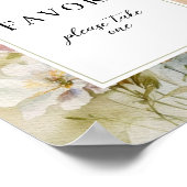 Rustikale Retro-Wildblumen bevorzugen Signieren Poster (Ecke)