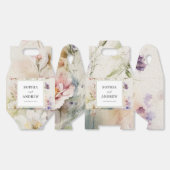 Rustikale Retro-Wildblumen Hochzeit Geschenkschachtel (Ungeklappt)