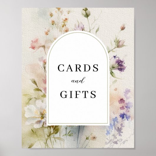 Rustikale Retro-Wildblumen - Zeichen Poster (Vorne)